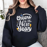 New Year Crewneck Sweatshirt - "Cheers to the New Year" Party Design