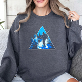 Ski Silhouette Crewneck Sweatshirt — Blue Mountain Snowboard Graphic