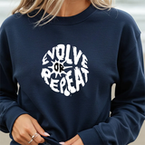 Evolve or Repeat Crewneck Sweatshirt — Motivational Graphic Sweatshirt