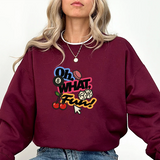 Oh What Fun! Graphic Crewneck Sweatshirt — Retro Casino & Game Night Design