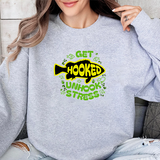 Get Hooked Unhook Stress Fishing Sweatshirt