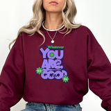 Crewneck Sweatshirt — "Whatever, You Are A Mood" Retro Graphic Crew