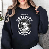 Casino Player Sweatshirt — "The World's Greatest" Vintage Dice & Roulette Crewneck