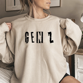 Gen Z Graphic Sweatshirt — Distressed Urban Crewneck