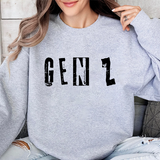 Gen Z Graphic Sweatshirt — Distressed Urban Crewneck