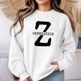 Generation Z Crewneck Sweatshirt - Minimal Retro 'Z' Graphic