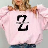 Generation Z Crewneck Sweatshirt - Minimal Retro 'Z' Graphic