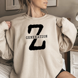 Generation Z Crewneck Sweatshirt - Minimal Retro 'Z' Graphic