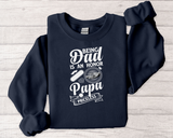 Crewneck Sweatshirt with Minimal Hand Illustration — Subtle Vintage Palm Graphic