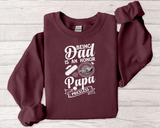 Crewneck Sweatshirt with Minimal Hand Illustration — Subtle Vintage Palm Graphic