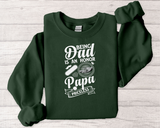 Crewneck Sweatshirt with Minimal Hand Illustration — Subtle Vintage Palm Graphic