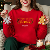 Crewneck Sweatshirt – 'Blessed & Elegant' Gothic Script Graphic