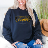 Crewneck Sweatshirt – 'Blessed & Elegant' Gothic Script Graphic
