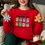 Christian Sweatshirt — "Jesus Is My Jam" Jam Jar Faith Pullover