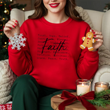 Faith Script Sweatshirt — Inspirational Christian Crewneck
