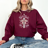 God Is Good All the Time Cross Sweatshirt — Christian Faith Crewneck