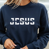 Jesus Crewneck Sweatshirt — Vintage Distressed Faith Pullover