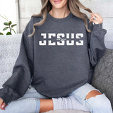 Jesus Crewneck Sweatshirt — Vintage Distressed Faith Pullover