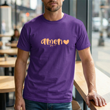 Amen Heart T‑Shirt — Faith Graphic Tee with Script "Amen" and Heart
