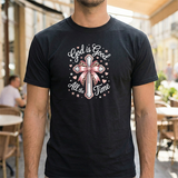 God Is Good All the Time T-Shirt — Pink Cross Christian Faith Tee