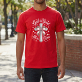 God Is Good All the Time T-Shirt — Pink Cross Christian Faith Tee