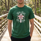 God Is Good All the Time T-Shirt — Pink Cross Christian Faith Tee