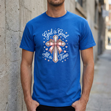 God Is Good All the Time T-Shirt — Pink Cross Christian Faith Tee