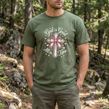 God Is Good All the Time T-Shirt — Pink Cross Christian Faith Tee