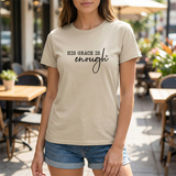 Christian Tee — "His Grace Is Enough" Inspirational Faith T‑Shirt