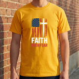 Faith Over Fear American Flag Cross T‑Shirt
