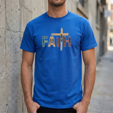 Faith Cross T‑Shirt — Rustic Inspirational Christian Tee