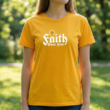 Faith Over Fear T‑Shirt — Bold Gothic Christian Tee