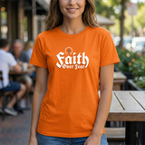 Faith Over Fear T‑Shirt — Bold Gothic Christian Tee