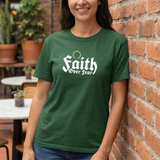 Faith Over Fear T‑Shirt — Bold Gothic Christian Tee