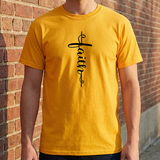 Faith Cross Vertical Script T-Shirt
