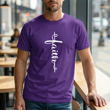 Faith Vertical Script Tee — Inspirational Christian T-Shirt