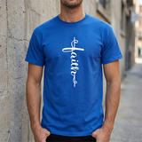 Faith Vertical Script Tee — Inspirational Christian T-Shirt