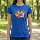 Faith Floral T-Shirt — Vintage Cross & Flowers Christian Tee
