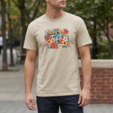Faith Floral T-Shirt — Vintage Cross & Flowers Christian Tee