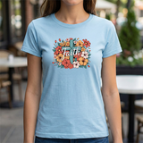 Faith Floral T-Shirt — Vintage Cross & Flowers Christian Tee