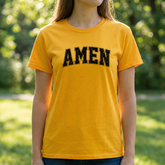 Amen Graphic Tee β Vintage Black Text Christian TβShirt