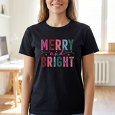 Merry and Bright Christmas Tee β Festive Holiday Graphic Shirt