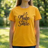 Make Me Smile T-Shirt — Inspirational Typographic Tee