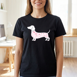 Dachshund Floral Silhouette Tee