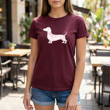 Dachshund Floral Silhouette Tee