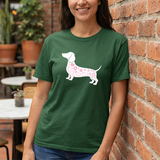 Dachshund Floral Silhouette Tee