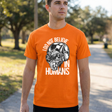 Alien Graphic Tee — "I Do Not Believe In Humans" Sci‑Fi Skull T-Shirt