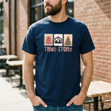 True Story Christmas Tee - Nativity & Festive Trees Holiday T-Shirt