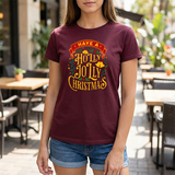 Holly Jolly Christmas Tee - Festive Holiday Graphic T-Shirt