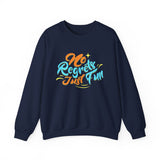 Crewneck Sweatshirt — "No Regrets Just Fun" Retro Graphic